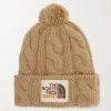 GUCCI + The North Face Beanie Aus Wolle In Zopfstrick Mit Applikation ,Sand