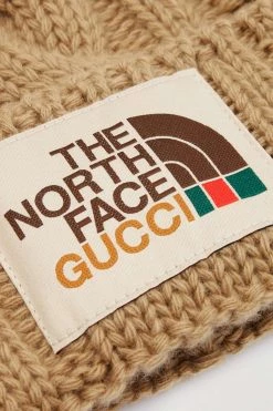 GUCCI + The North Face Beanie Aus Wolle In Zopfstrick Mit Applikation ,Sand -Offizielle GUCCI Website w920 q60 1680