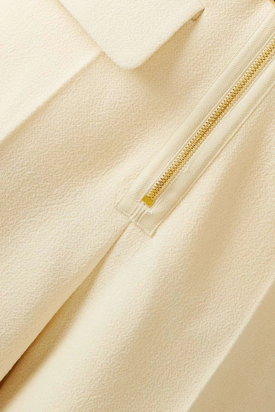 GUCCI Zweifarbiger Jumpsuit Aus Woll-Crêpe Mit Gürtel ,Creme 4 GUCCI Zweifarbiger Jumpsuit Aus Woll-Crêpe Mit Gürtel ,Creme – Bild 4