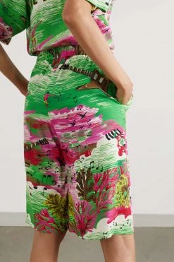 GUCCI Love Parade Shorts Aus Bedruckter Popeline ,Grün -Offizielle GUCCI Website w920 q60 17