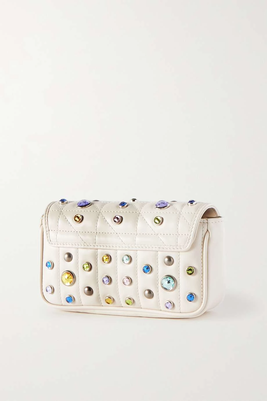 GUCCI GG Marmont Super Mini Schultertasche Aus Gestepptem Leder Mit Verzierungen ,Weiß 3 GUCCI GG Marmont Super Mini Schultertasche Aus Gestepptem Leder Mit Verzierungen ,Weiß – Bild 3