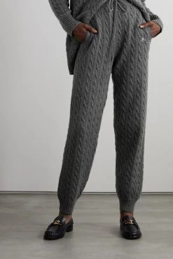 GUCCI Jogginghose Aus Kaschmir In Zopfstrick ,Grau -Offizielle GUCCI Website w920 q60 1711