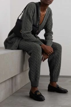 GUCCI Cardigan Aus Kaschmir In Zopfstrick ,Grau -Offizielle GUCCI Website w920 q60 1720