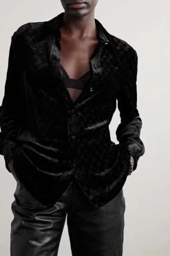 GUCCI Hemd Aus Devoré-Samt ,Schwarz 8 GUCCI Hemd Aus Devoré-Samt ,Schwarz -Offizielle GUCCI Website w920 q60 1733