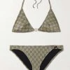 GUCCI Verzierter Bikini Mit Print ,Beige