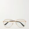 GUCCI EYEWEAR Goldfarbene Pilotenbrille