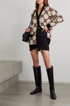 GUCCI Wendbarer Cardigan Aus Einer Wollmischung Mit Jacquard-Muster ,Creme -Offizielle GUCCI Website w920 q60 1780