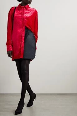 GUCCI Hemd Aus Devoré-Samt ,Rot -Offizielle GUCCI Website w920 q60 1785