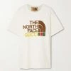 GUCCI + The North Face T-Shirt Aus Baumwoll-Jersey Mit Print ,Weiß