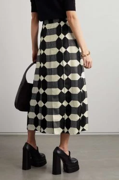 GUCCI Midirock Aus Bedrucktem Seiden-Twill Mit Falten ,Elfenbein -Offizielle GUCCI Website w920 q60 1806