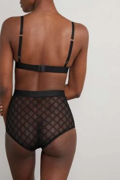 GUCCI Aria Höschen Aus Besticktem Tüll ,Schwarz -Offizielle GUCCI Website w920 q60 1811