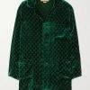 GUCCI Oversized-Hemd Aus Devoré-Samt ,Grün