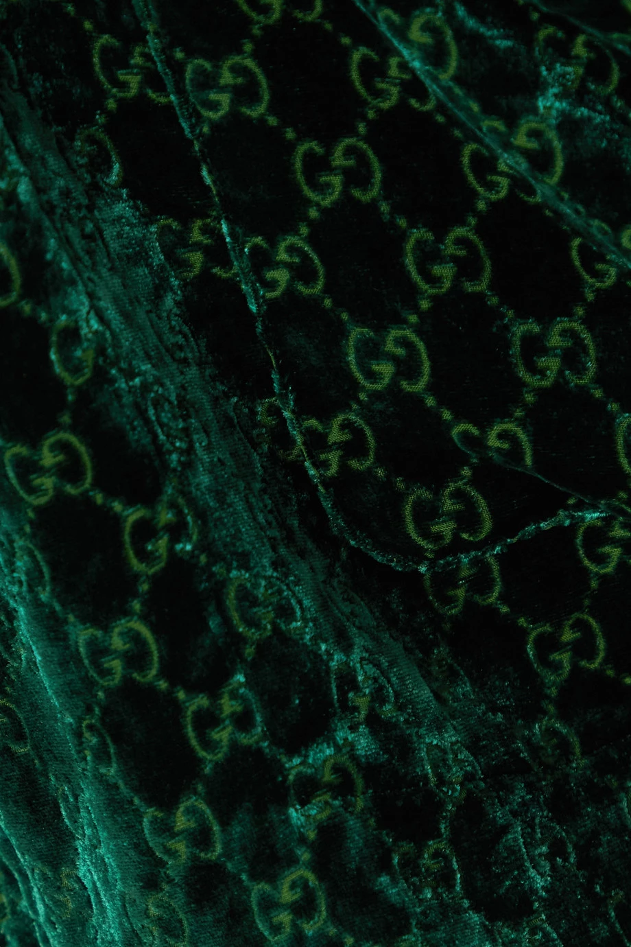 GUCCI Oversized-Hemd Aus Devoré-Samt ,Grün 5 GUCCI Oversized-Hemd Aus Devoré-Samt ,Grün – Bild 5