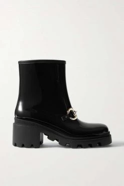 GUCCI Trip Gummistiefel Mit Horsebit-Detail ,Schwarz