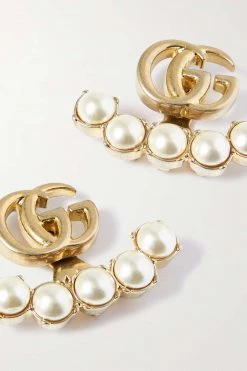 GUCCI Goldfarbene Ohrringe Mit Kunstperlen -Offizielle GUCCI Website w920 q60 185