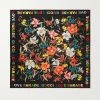 GUCCI Love Parade Tuch Aus Bedrucktem Seiden-Twill ,Schwarz