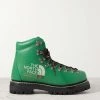 GUCCI + The North Face Schnürstiefel Aus Leder Mit Print ,Grün