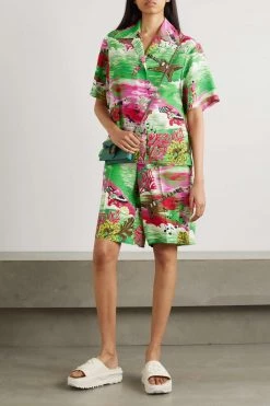 GUCCI Love Parade Shorts Aus Bedruckter Popeline ,Grün -Offizielle GUCCI Website w920 q60 19
