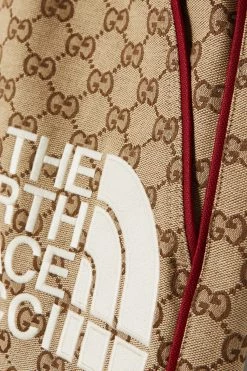 GUCCI + The North Face Shorts Aus Canvas Aus Einer Baumwollmischung Mit Jacquard-Muster Und Stickereien ,Camel -Offizielle GUCCI Website w920 q60 1912