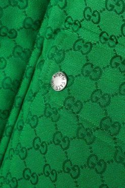 GUCCI + The North Face Daunenjacke Aus Canvas Aus Einer Baumwollmischung Mit Jacquard-Muster Und Kapuze ,Grün -Offizielle GUCCI Website w920 q60 1918