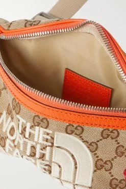 GUCCI + The North Face Gürteltasche Aus Beschichtetem Canvas Mit Jacquard-Muster Und Stickereien ,Orange -Offizielle GUCCI Website w920 q60 1925