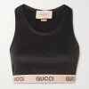 GUCCI + The North Face Bustier Aus Technischem Jersey Aus Einer Baumwollmischung ,Schwarz