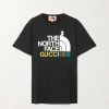 GUCCI + The North Face T-Shirt Aus Baumwoll-Jersey Mit Print ,Schwarz
