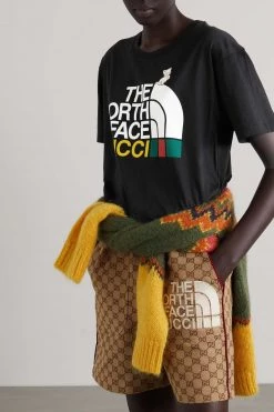 GUCCI + The North Face T-Shirt Aus Baumwoll-Jersey Mit Print ,Schwarz -Offizielle GUCCI Website w920 q60 1940