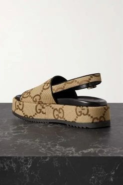 GUCCI Angelina Slingback-Sandalen Aus Canvas Mit Logomuster Und Plateau ,Beige 6 GUCCI Angelina Slingback-Sandalen Aus Canvas Mit Logomuster Und Plateau ,Beige -Offizielle GUCCI Website w920 q60 197
