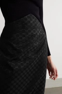 GUCCI Midirock Aus Jacquard Aus Einer Baumwollmischung ,Schwarz -Offizielle GUCCI Website w920 q60 1971