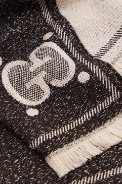 GUCCI Schal Aus Metallic-Jacquard-Strick Aus Einer Wollmischung Mit Fransen ,Schwarz -Offizielle GUCCI Website w920 q60 1975