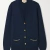 GUCCI Cardigan Aus Kaschmir Mit Horsebit-Details ,Navy