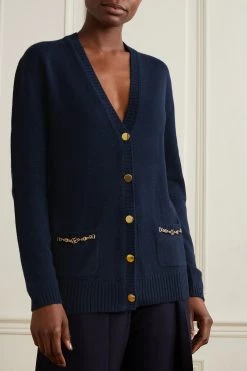 GUCCI Cardigan Aus Kaschmir Mit Horsebit-Details ,Navy -Offizielle GUCCI Website w920 q60 1982