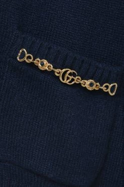 GUCCI Cardigan Aus Kaschmir Mit Horsebit-Details ,Navy -Offizielle GUCCI Website w920 q60 1984