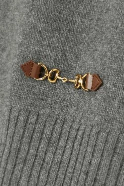 GUCCI Kaschmirpullover Mit Lederbesätzen Und Horsebit-Detail ,Grau -Offizielle GUCCI Website w920 q60 1988