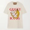 GUCCI + Bananya Oversized-T-Shirt Aus Baumwoll-Jersey Mit Print ,Weiß