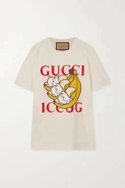 Offizielle GUCCI Website 20 GUCCI + Bananya Oversized-T-Shirt Aus Baumwoll-Jersey Mit Print ,Weiß
