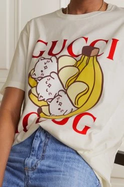 GUCCI + Bananya Oversized-T-Shirt Aus Baumwoll-Jersey Mit Print ,Weiß -Offizielle GUCCI Website w920 q60 2018