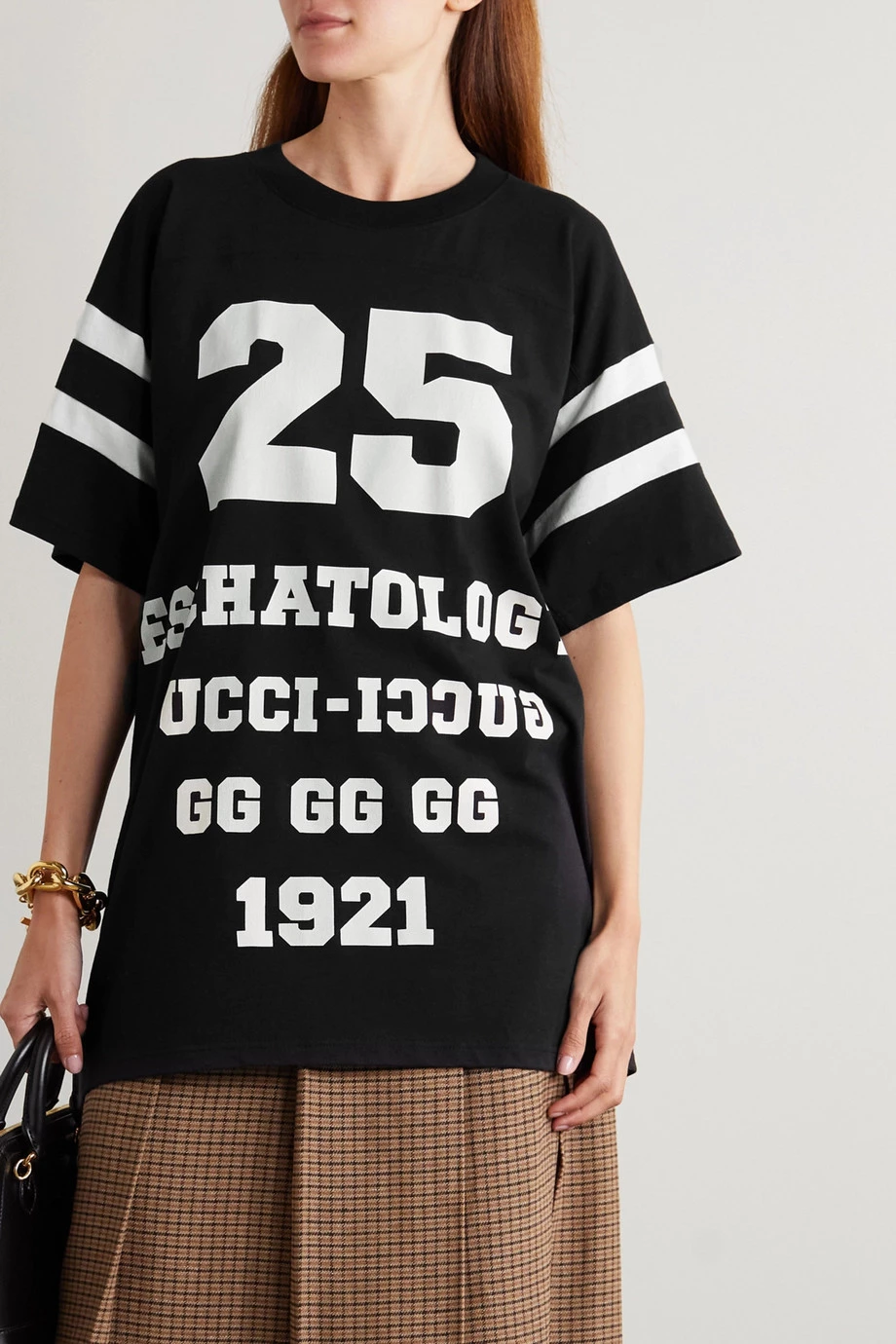 GUCCI Oversized-T-Shirt Aus Baumwoll-Jersey Mit Print ,Schwarz 3 GUCCI Oversized-T-Shirt Aus Baumwoll-Jersey Mit Print ,Schwarz – Bild 3