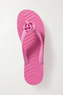 GUCCI Pascar Zehensandalen Aus Gummi Mit Logoverzierung ,Pink