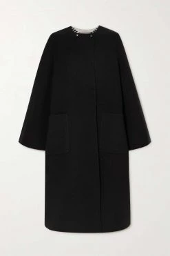 GUCCI Wendbarer Mantel Aus Einer Woll-Seidenmischung ,Schwarz