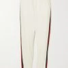 GUCCI Jogginghose Aus Samt Und Jersey Aus Einer Baumwollmischung Mit Streifen Und Applikation ,Weiß