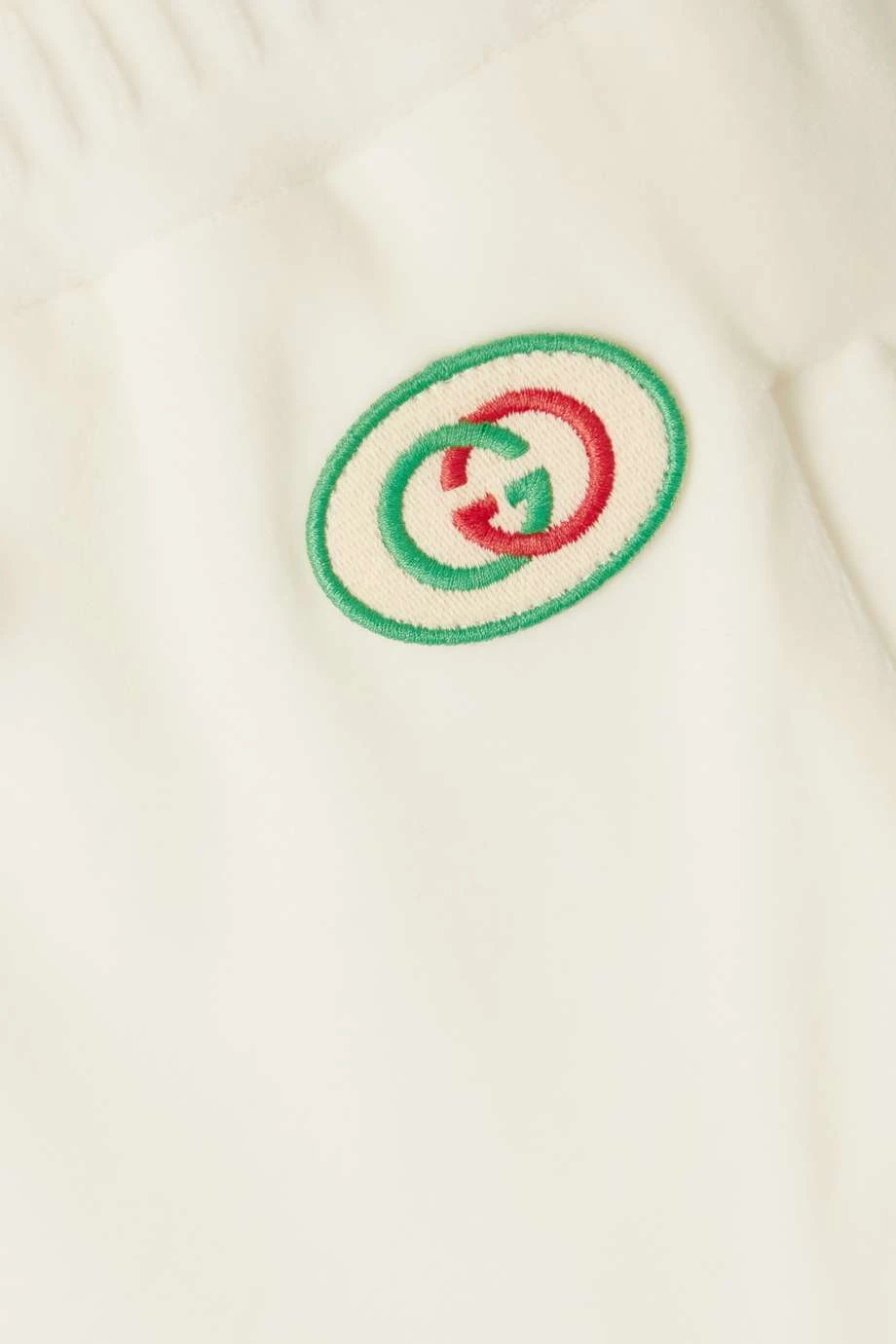 GUCCI Jogginghose Aus Samt Und Jersey Aus Einer Baumwollmischung Mit Streifen Und Applikation ,Weiß 4 GUCCI Jogginghose Aus Samt Und Jersey Aus Einer Baumwollmischung Mit Streifen Und Applikation ,Weiß – Bild 4