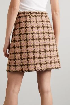 GUCCI Minirock Aus Kariertem Metallic-Tweed ,Pink -Offizielle GUCCI Website w920 q60 2073