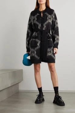 GUCCI Cardigan Aus Jacquard Aus Einer Gebürsteten Mohairmischung ,Schwarz -Offizielle GUCCI Website w920 q60 2081