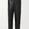 GUCCI Aria Karottenhose Aus Leder ,Schwarz