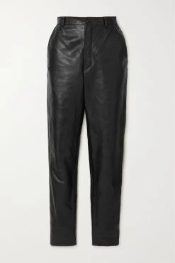 GUCCI Aria Karottenhose Aus Leder ,Schwarz