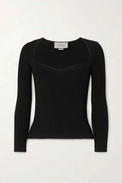 GUCCI Aria Oberteil Aus Rippstrick ,Schwarz