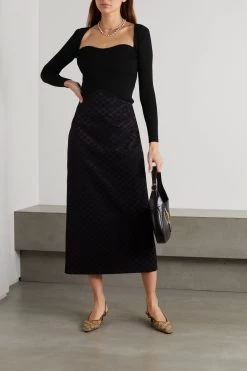 GUCCI Aria Oberteil Aus Rippstrick ,Schwarz -Offizielle GUCCI Website w920 q60 2102