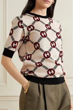 GUCCI Wendbarer Pullover Aus Jacquard Aus Einer Wollmischung ,Wollweiß 9 GUCCI Wendbarer Pullover Aus Jacquard Aus Einer Wollmischung ,Wollweiß -Offizielle GUCCI Website w920 q60 2122